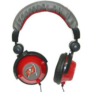 TAMPA BAY BUCS DJ HEADPHONES W/MICROPHONE NEW